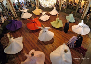 Turning Whirling Dervishes