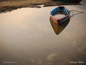 boat stillwater reality quiets mind nirmala