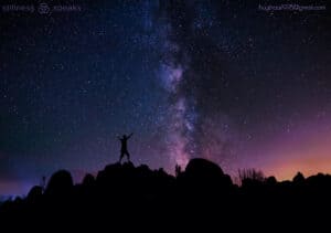 man watching milky way ecstasy of what is tollifson