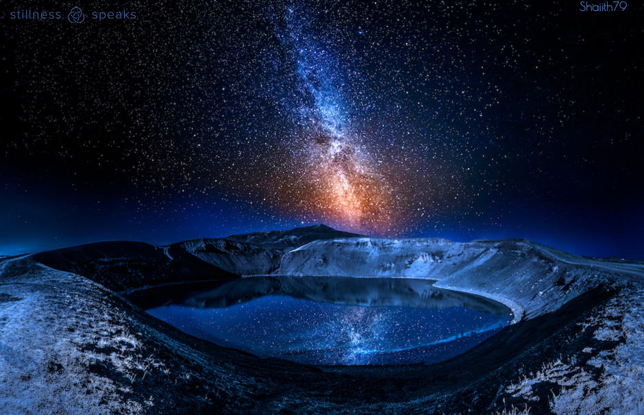 infinite eternal emre milky way night crater lake
