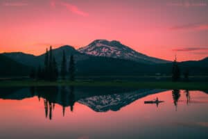 listening only quietness klein sunset lake reflection