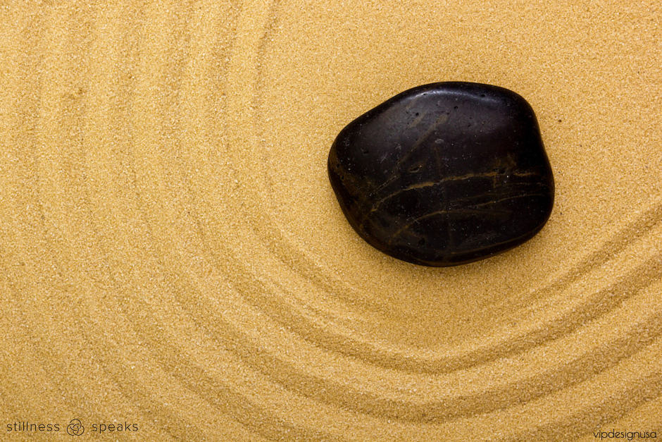 voluntary simplicity stone on sand helminski